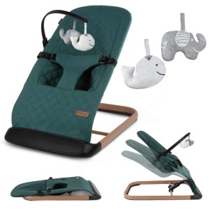 Leżaczek bujaczek LARO Green/Wooden