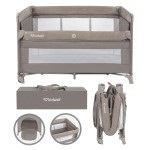 BLISSY Lift Beige two-level travel cot