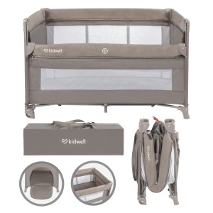 BLISSY Lift Beige two-level travel cot